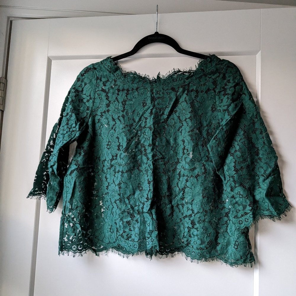 Green Lace Blouse